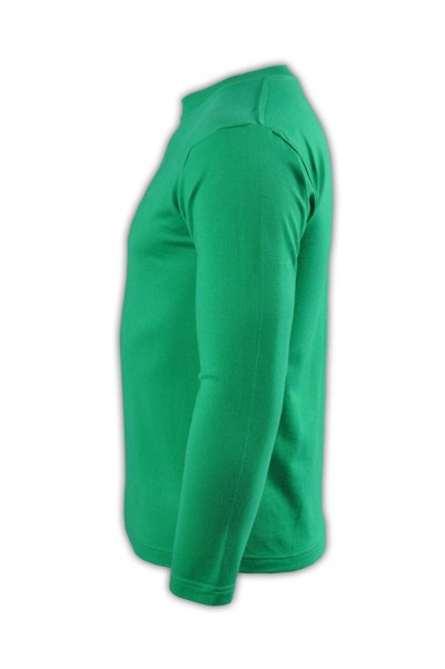SKLST009  turquoise green 025 long sleeved men' s T shirt 00101-LVC online ordering tailor made comfortable relaxed  elastic force and spandex sporty exercise tee shirt tshirts team LOGO pattern whole cotton T SHIRTS company manufacturer price side view